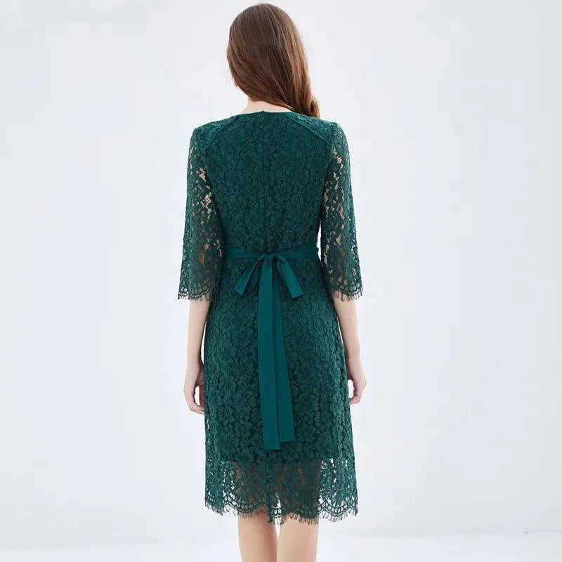 Women’s Slim Medium Length Hip Dress -Guocali