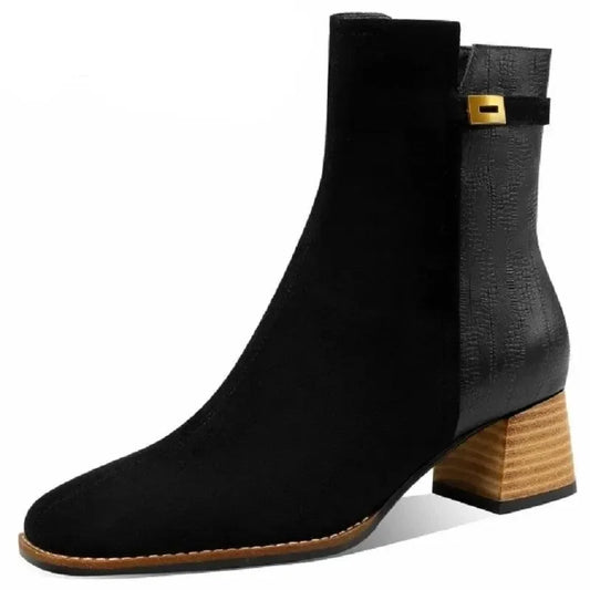 Women's Suede Ankle Boots -Guocali