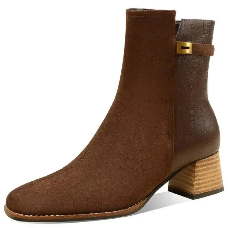 Women's Suede Ankle Boots -Guocali