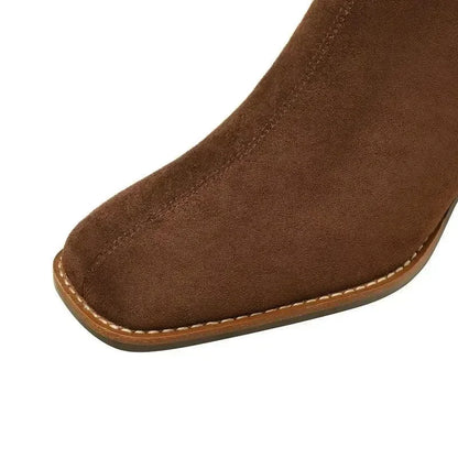 Women's Suede Ankle Boots -Guocali