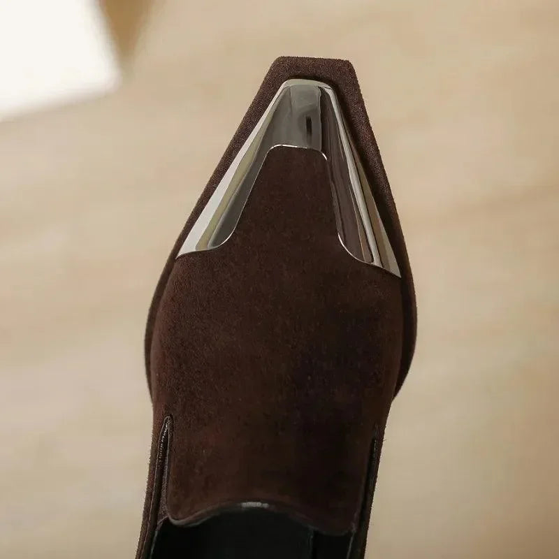 Women’s Suede Leather High Heel Pumps -Guocali