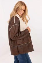 Women's Wrap Coat - Lightweight Chic - Black