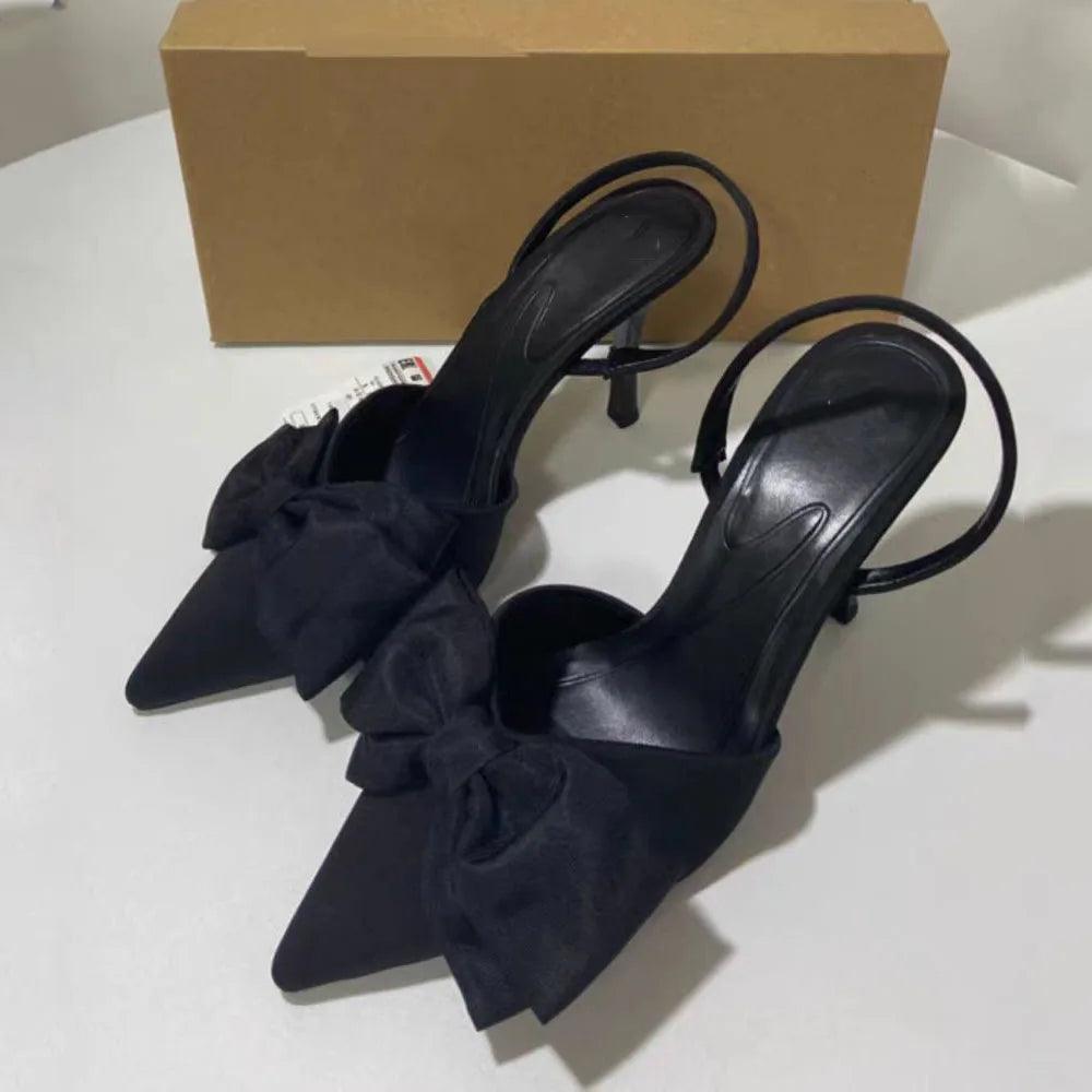 Women Sandals Heels - Pointed Toe Slingbacks Shoes - Sandals - Guocali