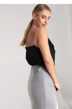 Women Satin Top – Cowl-Neck Camisole Top -Guocali