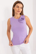 Women Sleeveless Top – Crew-Neck Top -Guocali