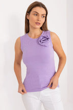 Women Sleeveless Top – Crew-Neck Top -Guocali