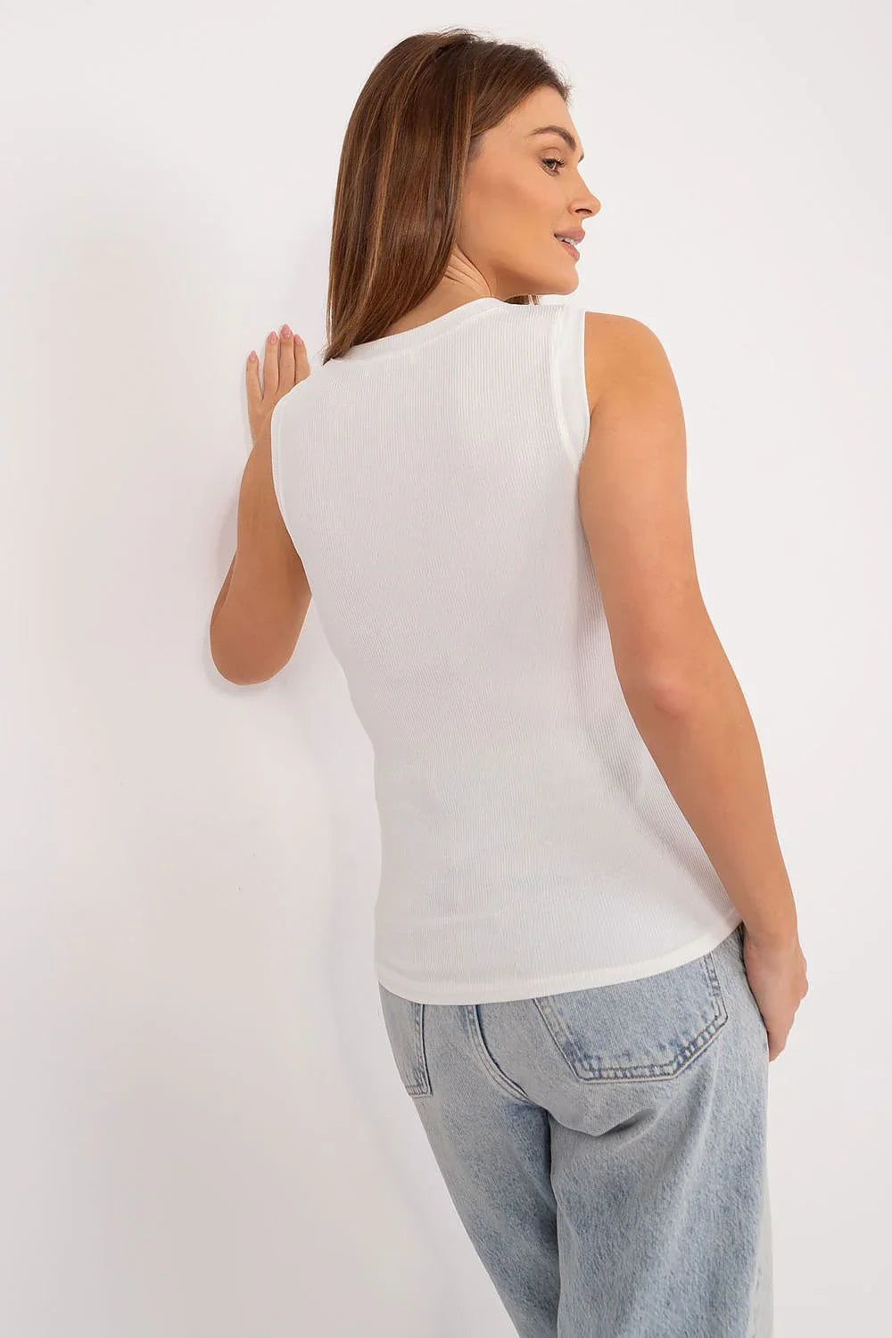 Women Sleeveless Top – Crew-Neck Top -Guocali