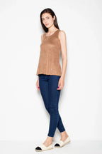 Women Sleeveless Top – Round-Neck Sleeveless Top -Guocali