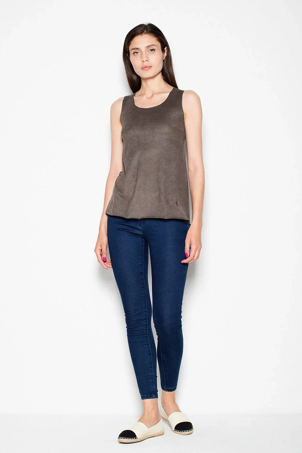 Women Sleeveless Top – Round-Neck Top -Guocali