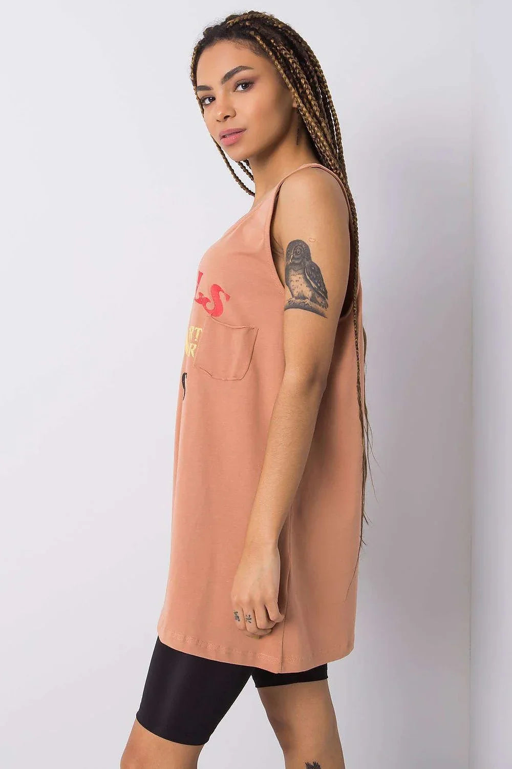 Women Sleeveless Top – Round-Neck Top -Guocali