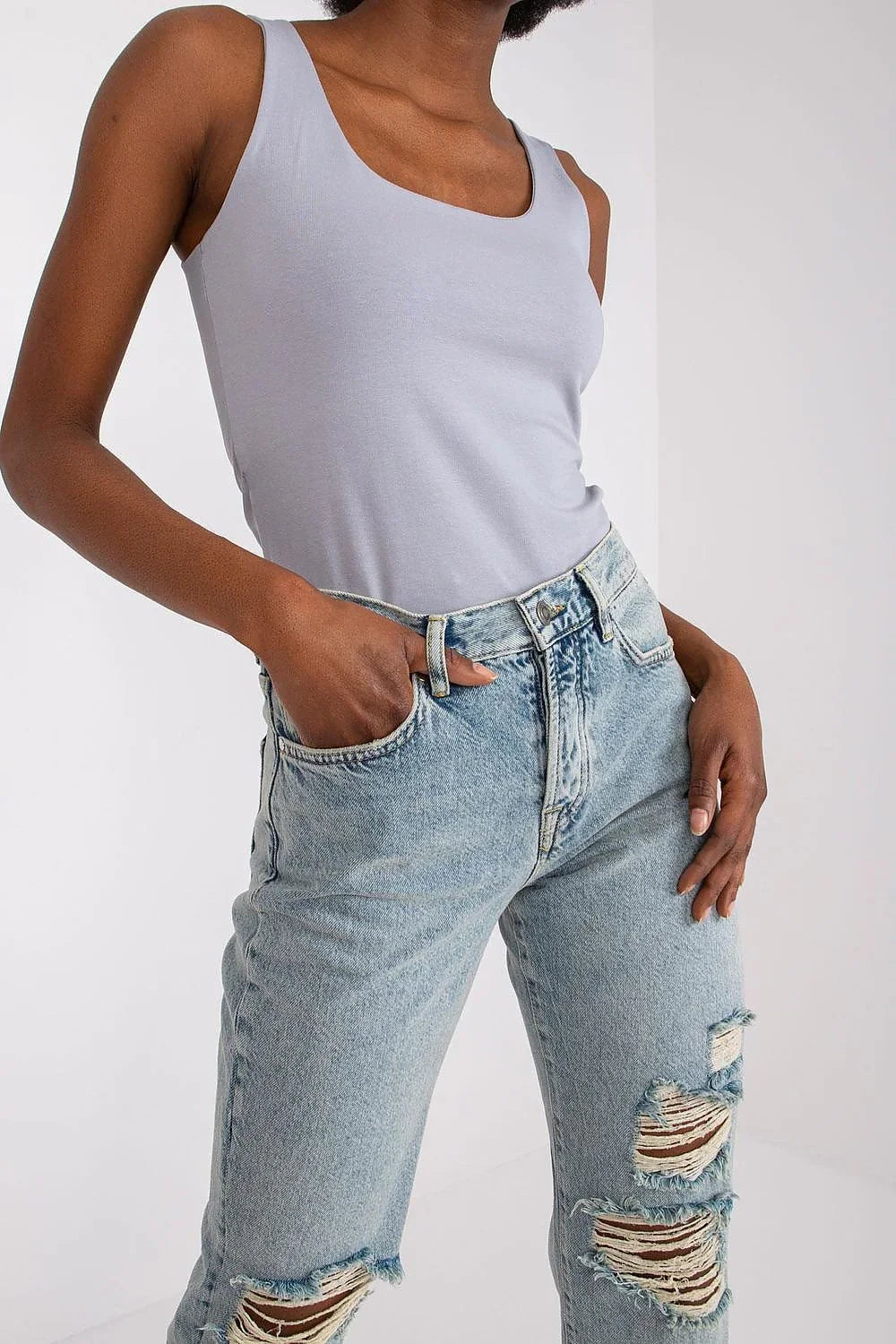 Women Sleeveless Top – Scoop-Neck Top -Guocali