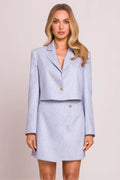 Women Suit Jacket - Breathable - 1-Button Blazer Blue