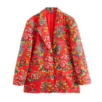 Women Suit Jacket - Lightweight - Button Blazer, Multicolor