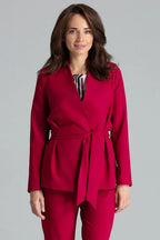 Women Suit Jacket - Lightweight - Tie Wrap Belted