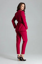 Women Suit Jacket - Lightweight - Tie Wrap Belted