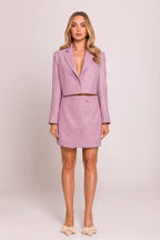Women Suit Jacket - Stretchable - 1-Button Blazer Pink