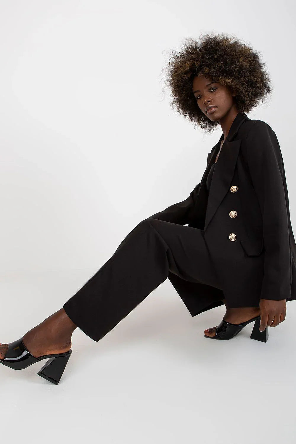 Women Suit Jacket - Stretchable - Double-Breasted