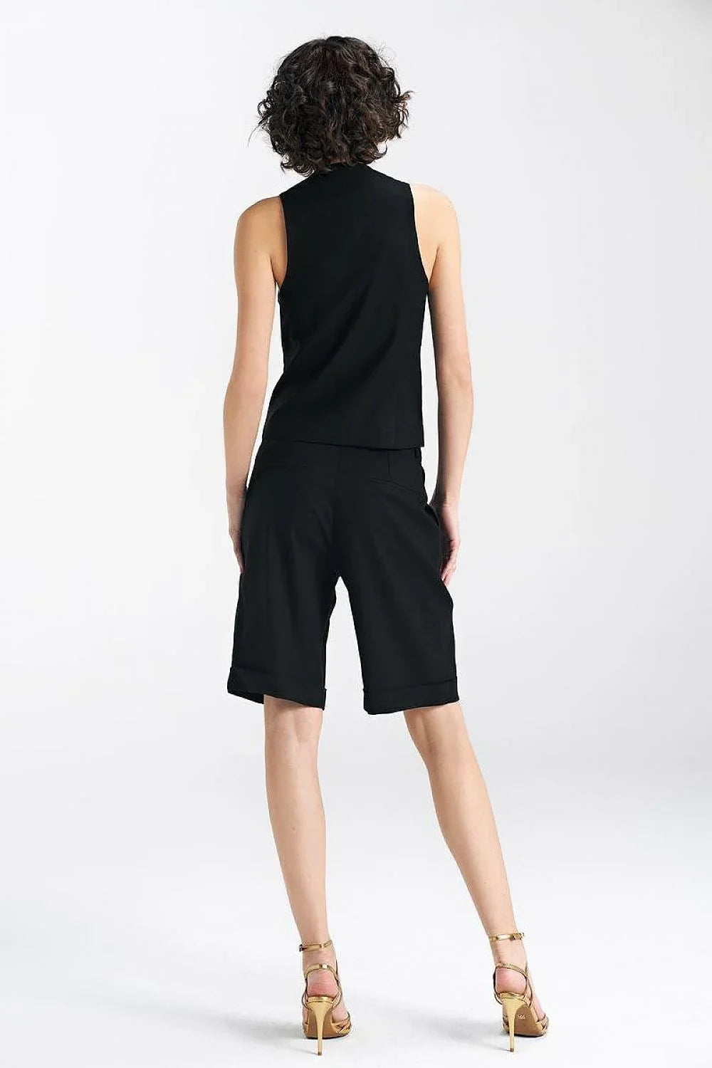 Women Suit Vest - Breathable - Sleeveless Black -Guocali