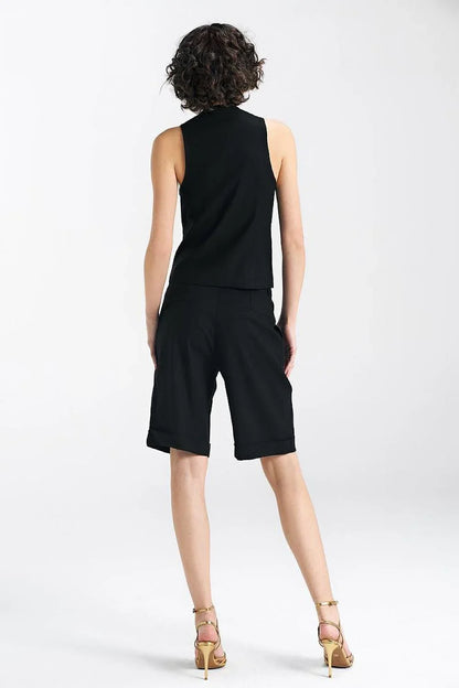 Women Suit Vest - Breathable - Sleeveless Black -Guocali