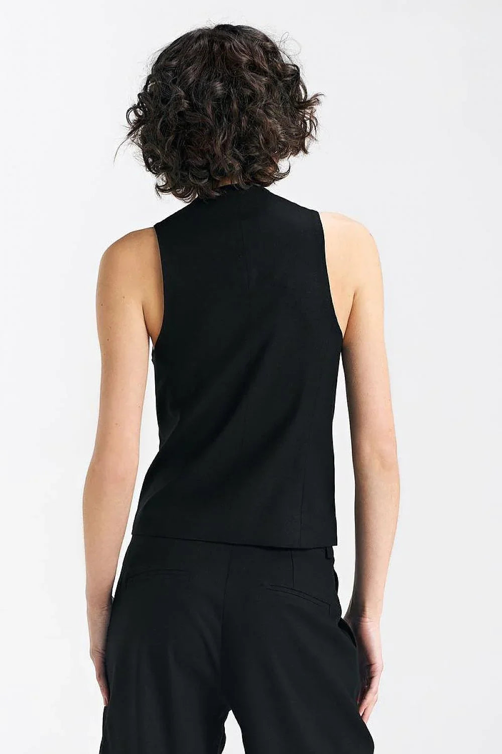 Women Suit Vest - Breathable - Sleeveless Black -Guocali
