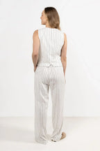 Women Suit Vest - Breathable - Sleeveless White -Guocali