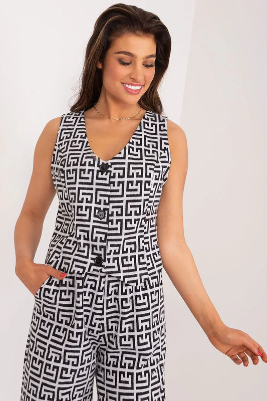Women Suit Vest - Stretchable - Sleeveless Black -Guocali