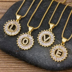 Initial Letter Pendant Necklace - Charm Jewelry -Guocali