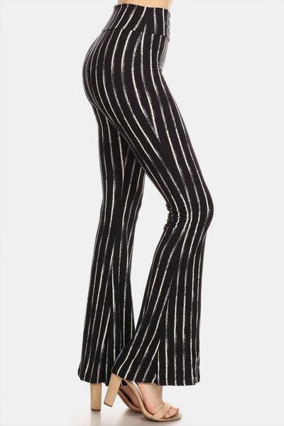 Vintage Women Wide Leg Pants – High-Rise Elastic Waist
