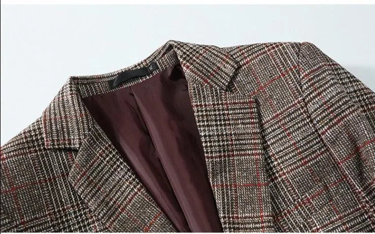 Men Suit Jacket - Breathable Blazer - Light Brown, Beige, Gray, Black