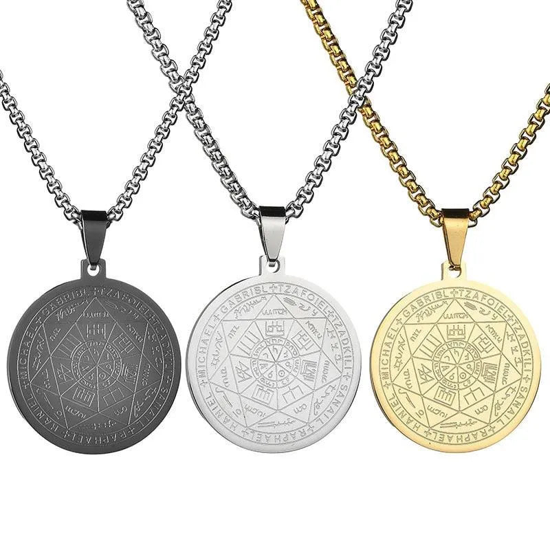 Pentagram Pendant Necklace - Archangels -Guocali