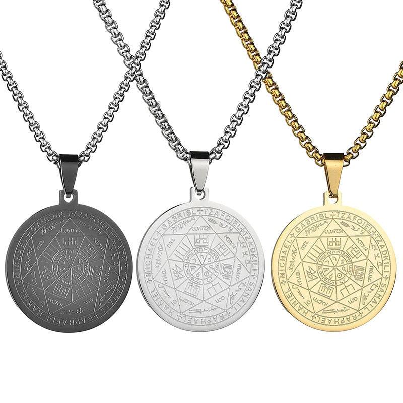 Pentagram Pendant Necklace - Archangels - Pendant Necklace - Guocali